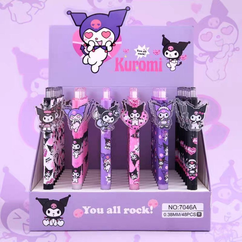 Kawaii Sanrio Kuromi Gel Pen Set (6 Pcs)